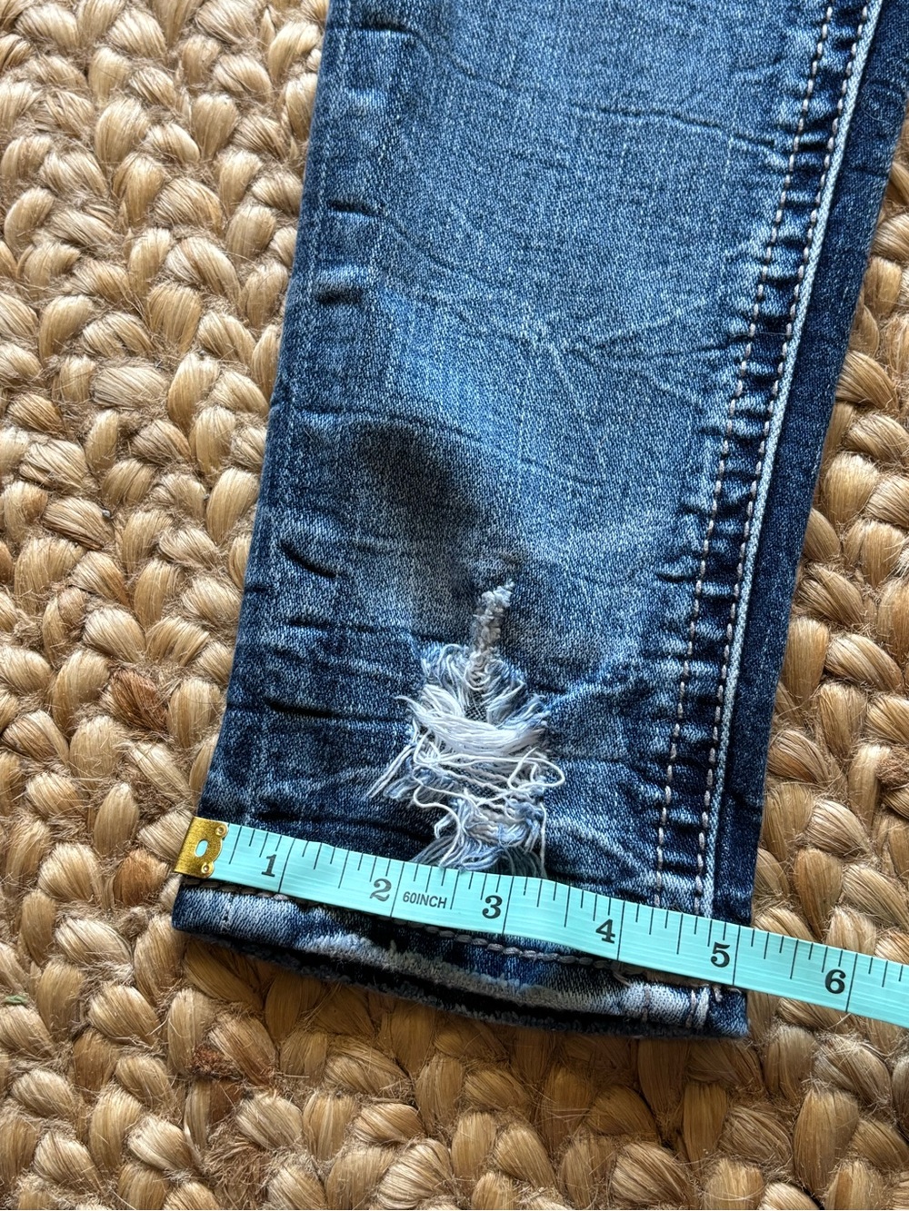 Rock Revival Distressed Blue Skinny Jeans Size 27 - Picture 15 of 16